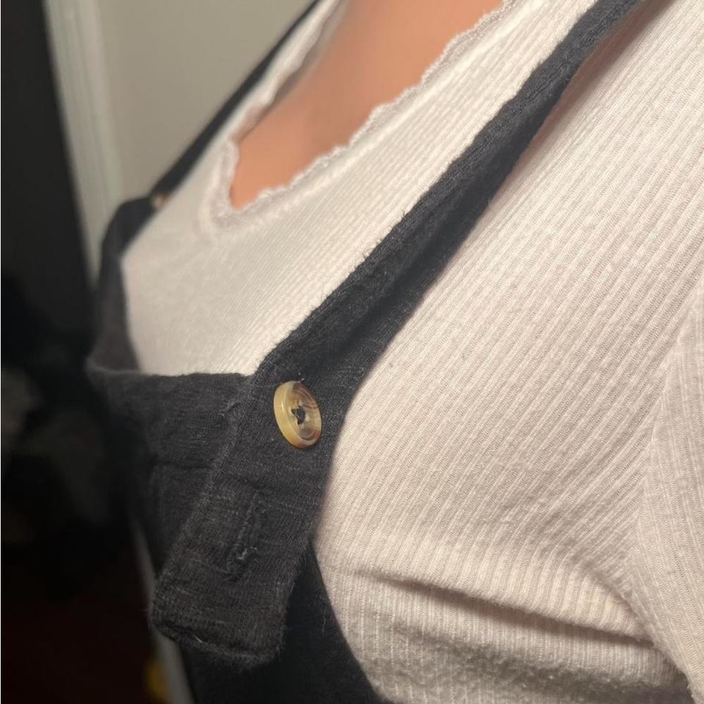 Black Organic Cotton Overalls Jumpsuit Large - Picture 3 of 10